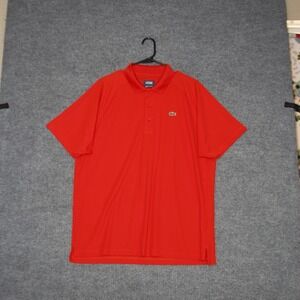 Lacoste Sport Polo Shirt Mens 7 Red Short Sleeve Performance FA8700